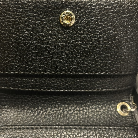 Black men’s/unisex Steve Madden bi-fold wallet, gold keychain great quality - Picture 4 of 7